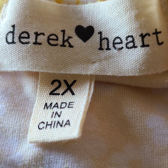 DEREK HEART JUNIORS 2X YELLOW SUPER SOFT&YUMMY COMFY V-NECK PULLOVER MIDI DRESS - Picture 2 of 10
